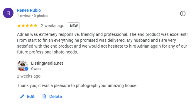 Google 5 Star Review
