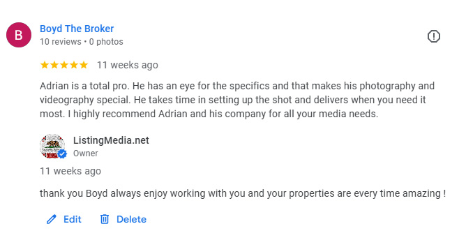 5 Star Google Review